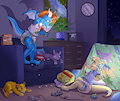 Blue and Nabe Soggy Scary Storytime