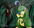 Along came a Politoed 2 ( commission ) by feathers