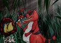 Waruvial x Quilava.  by feathers