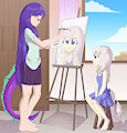 *C*_Little one gets painted