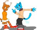 Gumball and Penny by KingFoxSoul