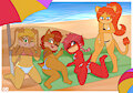 New Guardians of Mobius, Girls in the Beach in Swimsuit.
