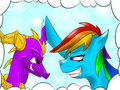 Epic Face Off! by lizardscreech