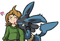 Lucario licks away the tears by LucarioNycteus