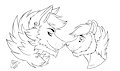 Zyde & Jecsh nose boop commission by Rezeict