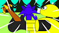 Yellow tries to take on Mecha Sonic