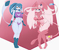 [Commission] Lingerie Snowcone and Abby