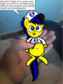 A thumb massage for a deserving yellow pony