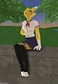 Renamon Schoolgirl by ZenAllen