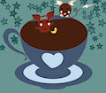 Hot Chocolate Bath time for little chie by yunaininjamisterss