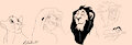 WIP - Lion King Sketches and Line Practice by VilkasRJJ