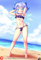 Cirno on beach