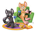 Mausie and Iris Playing Games