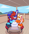 Birthday of Two Blue Bunnies by Dopple477