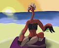 Flamingo Sunset by LowestPolygon