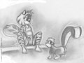 Strange encounter in the backyard.