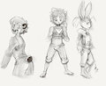 Panda Rabbit Sketch by fel