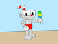 Cuphead at the Beach
