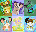 "Hamtaro" Styled Commissions