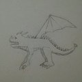 Dragon drawing by Kitefox