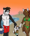 Family beach trip