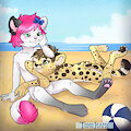 Playing at the strand by RickSoftpaw