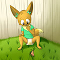 Fiona and a Butterfly -By ConejoBlanco-