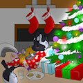 The stockings were hung by the chimney with care