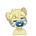 Tired Paci Pup Telegram Sticker