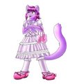 Pretty high fashion purple cat - by OkiNeko