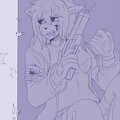 Anya in Cover by FlailingFox