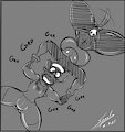 Dumb Puppy Tussle by GrayscaleRain by Milkie