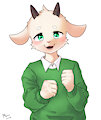 Cute goat boy
