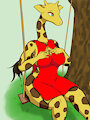 Giraffe girl (sfw) by Kaliburr