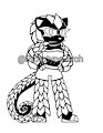 Cosme the Pangolin - Lineart