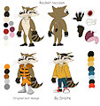 Rocket Raccoon model sheet