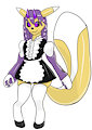 rubber renamon-skunk-maid? by duskfox