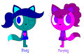 Fox Land Retold Bluey & Purpley by BluieTheFoxoid