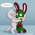 Long Eared Cuddle (by Skeletonkid5)