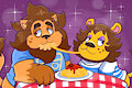 Two Bros Eating Noodles