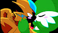 Zeraora and Gardevoir First Kiss by RayFox804