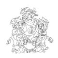 Apple Bovine Family - Inked by Gato303