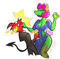 Catty Demanding Red by Incueye