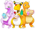 goodra/ampharos/dragonite acrylic stand design