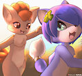Vulpix And Krysi chasing game