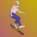 Skater Bunny by squishyPlop