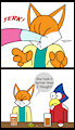 Old Art:  Fox Gets It by RDK