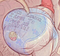 Human character taking a dump in their diaper. >:3