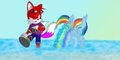 GIFT - Rosey and Dashie :3 by Starkythefox