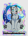 Late night coffee maker (sticker) by metalfox